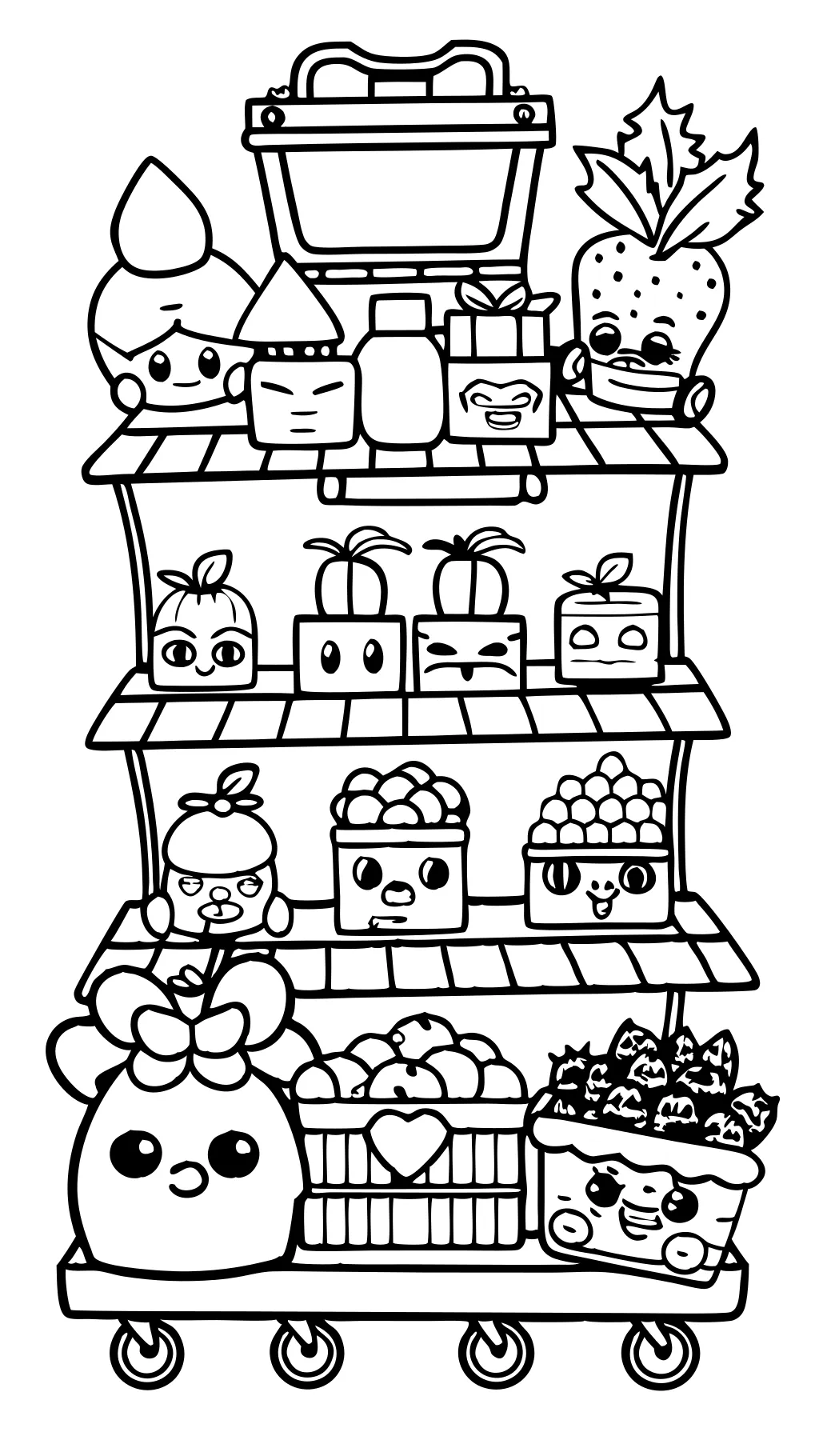 Página para colorear de Shopkins